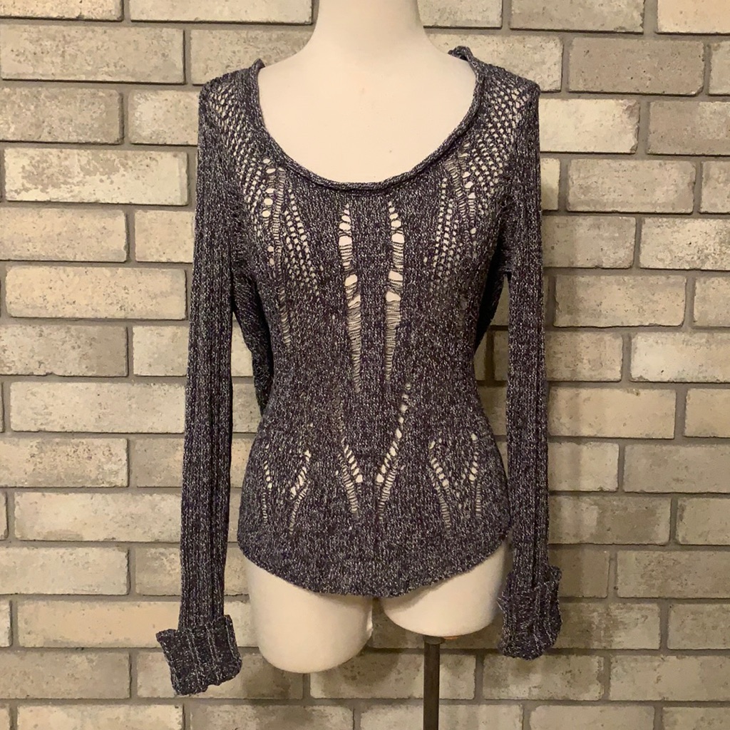 Gray Warm Blouse Medium